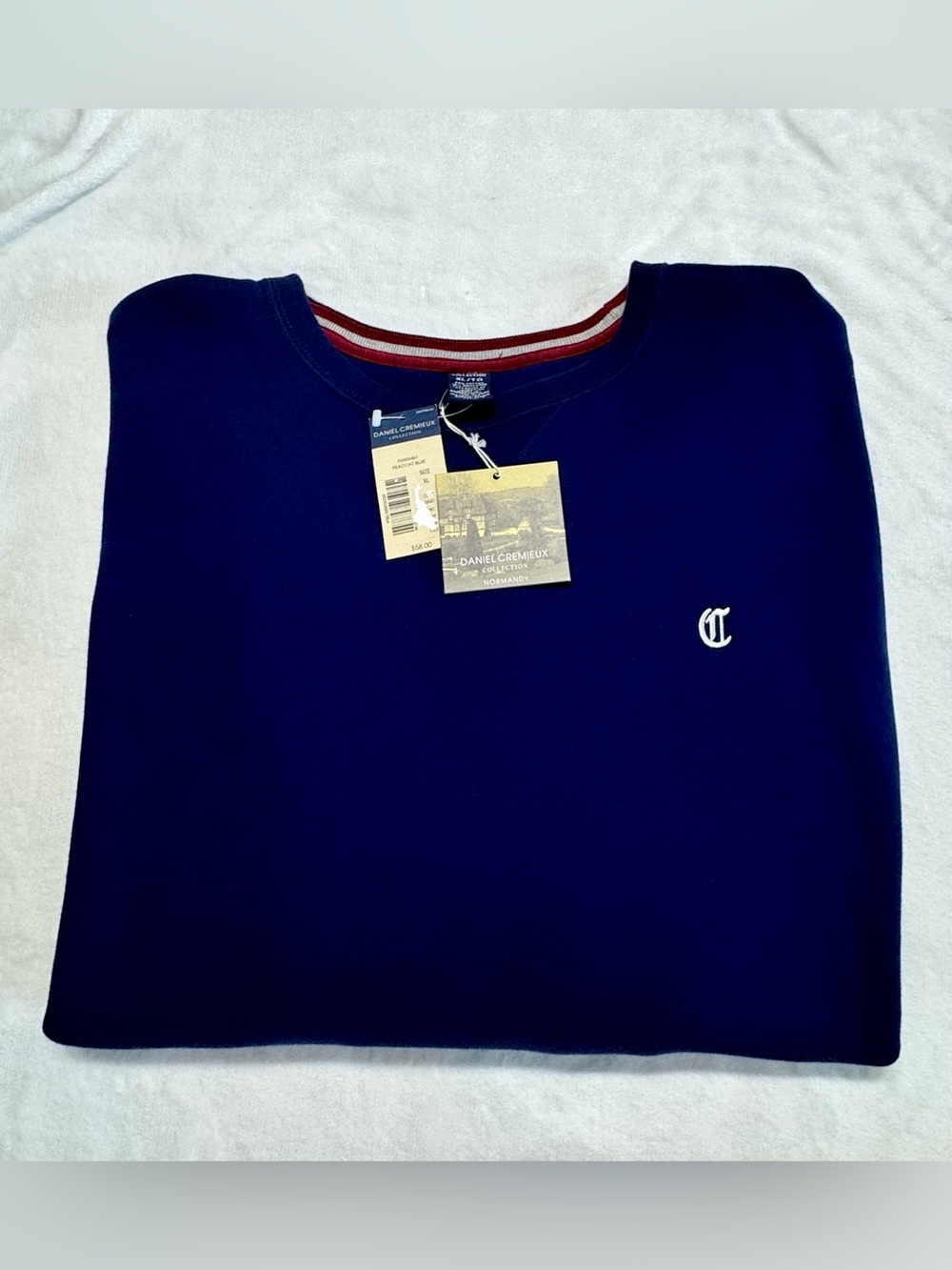 Daniel Cremieux Men's Blue Fleece Pullover Sweatshirt Crew Neck
